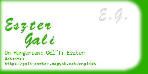 eszter gali business card